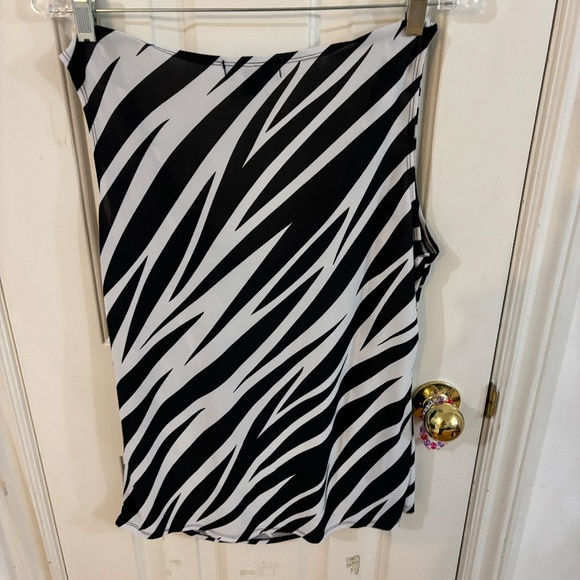 y2k 90s cowl zebra print shirt - Picture 4 of 4